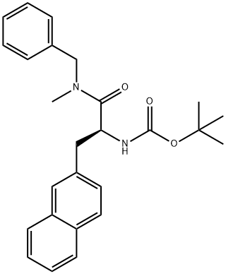 Carbamic acid, [(1S)-2-[methyl(phenylmethyl)amino]-1-(2-naphthalenylmethyl)-2-oxoethyl]-, 1,1-dimethylethyl ester (9CI) Structure