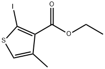 3-Thiophenecarboxylic acid, 2-iodo-4-methyl-, ethyl ester 结构式