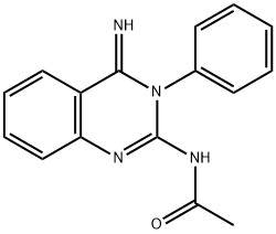 N-(4-Imino-3-phenyl-3,4-dihydroquinazolin-2-yl)acetamide Struktur