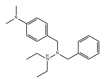 Silanamine, N-[[4-(dimethylamino)phenyl]methyl]-1,1-diethyl-N-(phenylmethyl)- Structure