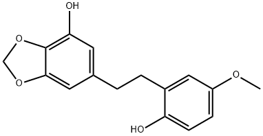 卷瓣兰联苄定宁 结构式