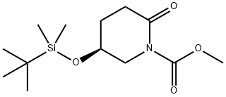 (S)-5-((叔丁基二甲基硅烷基)氧基)-2-氧代哌啶-1-甲酸甲酯 结构式