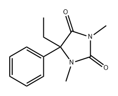 5-乙基-1,3-二甲基-5-苯基咪唑烷-2,4-二酮, 13861-98-8, 结构式