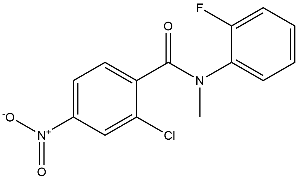 2-chloro-N-(2-fluorophenyl)-N-methyl-4-nitrobenzamide,1386326-89-1,结构式