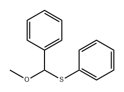 Benzene, [(methoxyphenylmethyl)thio]- Structure