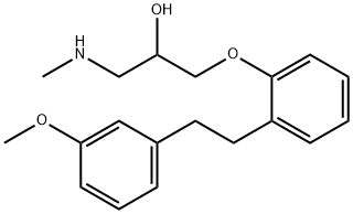 2-Propanol, 1-[2-[2-(3-methoxyphenyl)ethyl]phenoxy]-3-(methylamino)- 化学構造式