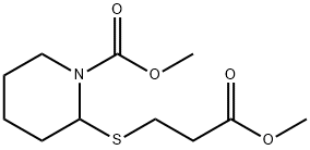 1-Piperidinecarboxylic acid, 2-[(3-methoxy-3-oxopropyl)thio]-, methyl ester