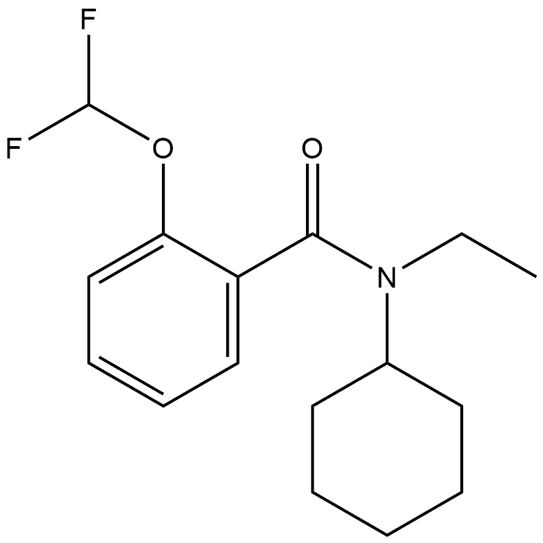 N-Cyclohexyl-2-(difluoromethoxy)-N-ethylbenzamide Structure