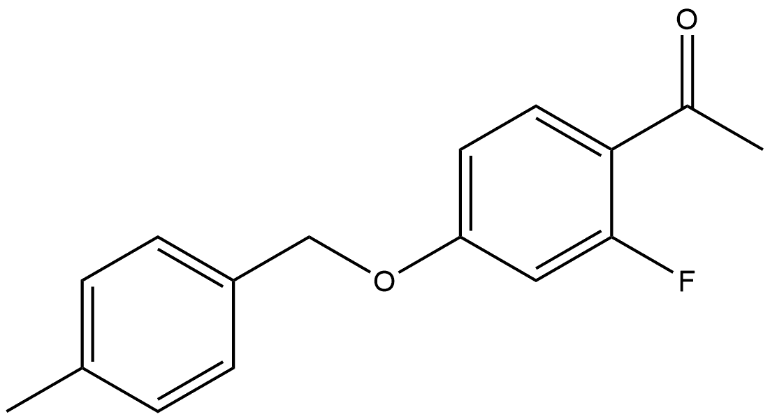 1-[2-Fluoro-4-[(4-methylphenyl)methoxy]phenyl]ethanone Structure