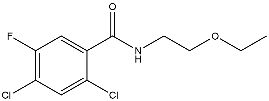 2,4-Dichloro-N-(2-ethoxyethyl)-5-fluorobenzamide Structure