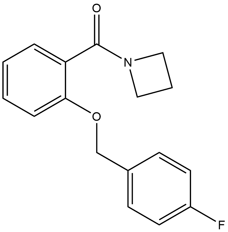 1-Azetidinyl[2-[(4-fluorophenyl)methoxy]phenyl]methanone Structure