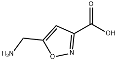 3-Isoxazolecarboxylic acid, 5-(aminomethyl)- Struktur