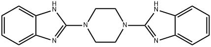 1H-Benzimidazole, 2,2'-(1,4-piperazinediyl)bis- Struktur