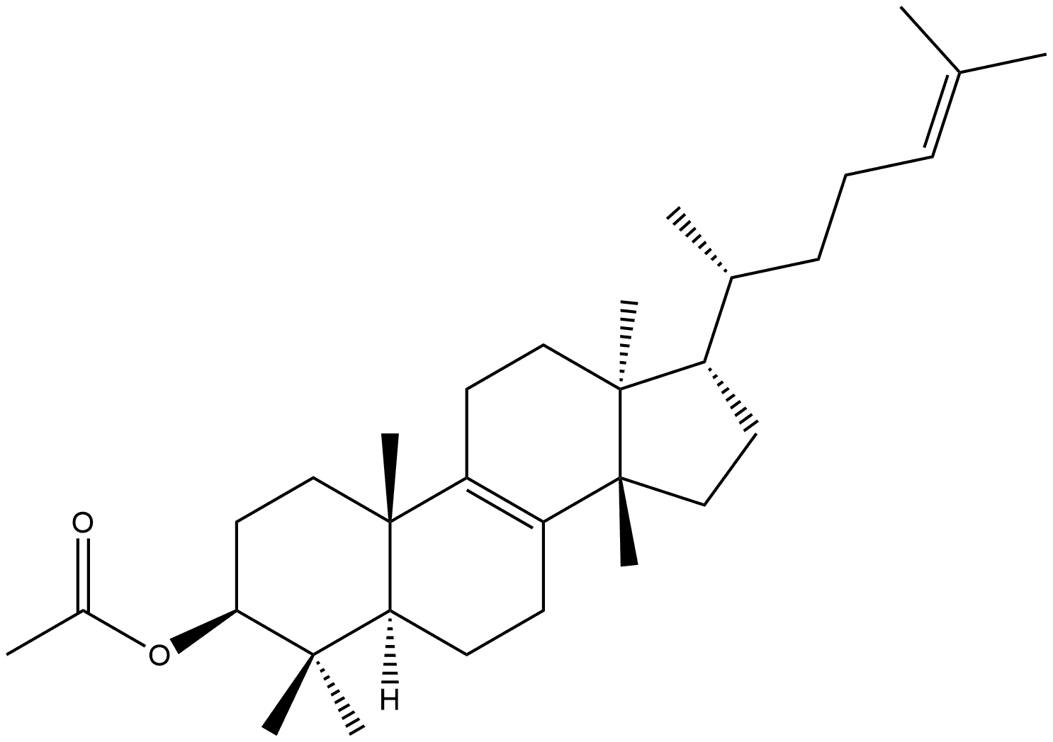 Euphol Acetate, 13879-04-4, 结构式
