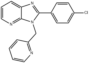 2-(4-Chlorophenyl)-3-(pyridin-2-ylmethyl)-3H-imidazo[4,5-b]pyridine,138799-79-8,结构式