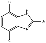 1H-Benzimidazole, 2-bromo-4,7-dichloro- 化学構造式