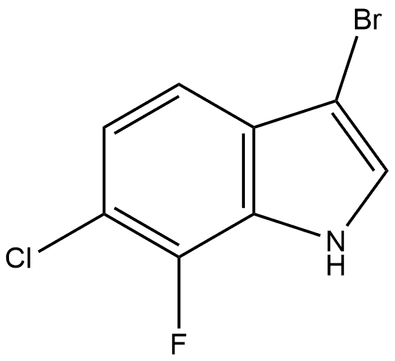 3-溴-6-氯-7-氟吲哚,1388032-13-0,结构式