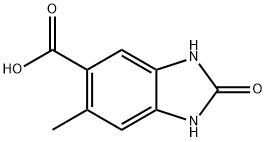 1H-Benzimidazole-5-carboxylic acid, 2,3-dihydro-6-methyl-2-oxo- Struktur