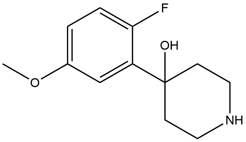 4-(2-fluoro-5-methoxyphenyl)piperidin-4-ol Structure