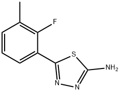 2-氨基-5-(2-氟-3-甲基苯基)-1,3,4-噻二唑 结构式