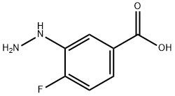 4-氟-3-肼基苯甲酸 结构式