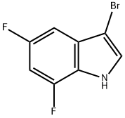 3-溴-5,7-二氟-1H-吲哚, 1388047-55-9, 结构式