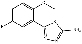 2-氨基-5-(5-氟-2-甲氧基苯基)-1,3,4-噻二唑, 1388052-47-8, 结构式