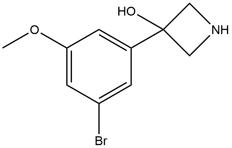 3-(3-Bromo-5-methoxyphenyl)-3-azetidinol Structure