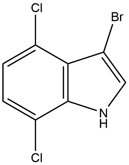 3-溴-4,7-二氯吲哚, 1388063-87-3, 结构式