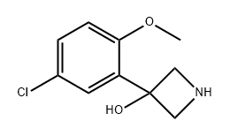 3-Azetidinol, 3-(5-chloro-2-methoxyphenyl)- 化学構造式