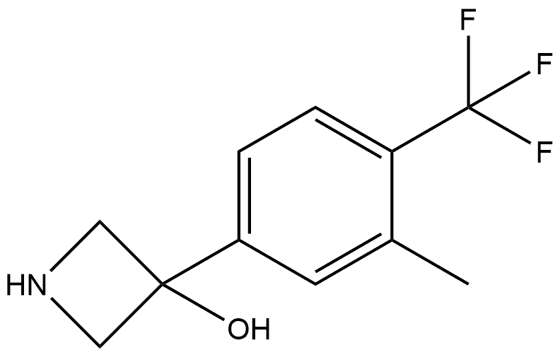 3-[3-Methyl-4-(trifluoromethyl)phenyl]-3-azetidinol Structure