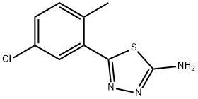 2-氨基-5-(5-氯-2-甲基苯基)-1,3,4-噻二唑,1388073-17-3,结构式