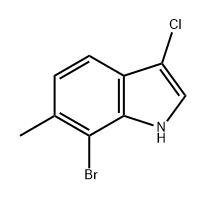 1H-Indole, 7-bromo-3-chloro-6-methyl- 化学構造式