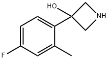 3-(4-氟-2-甲基苯基)氮杂环丁烷-3-醇,1388075-54-4,结构式