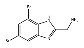 1H-Benzimidazole-2-methanamine, 5,7-dibromo-,1388076-00-3,结构式