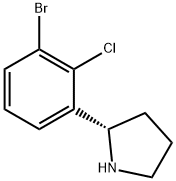 Pyrrolidine, 2-(3-bromo-2-chlorophenyl)-, (2S)- Structure