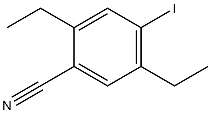 Benzonitrile, 2,5-diethyl-4-iodo- Structure