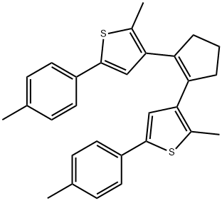 Thiophene, 3,3'-(1-cyclopentene-1,2-diyl)bis[2-methyl-5-(4-methylphenyl)- Structure
