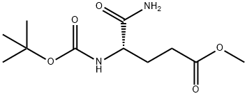 Pentanoic acid, 5-amino-4-[[(1,1-dimethylethoxy)carbonyl]amino]-5-oxo-, methyl ester, (4S)- 化学構造式