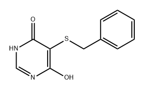 4(3H)-Pyrimidinone, 6-hydroxy-5-[(phenylmethyl)thio]- Structure