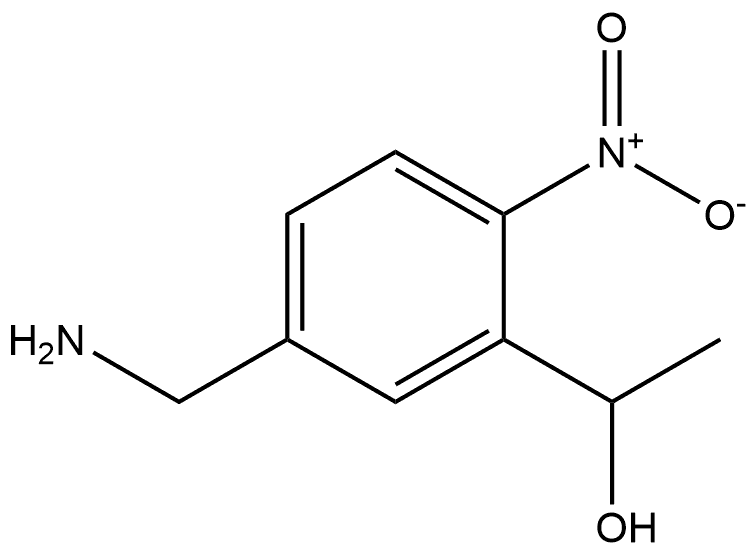 1-(5-(氨基甲基)-2-硝基苯基)乙醇 结构式