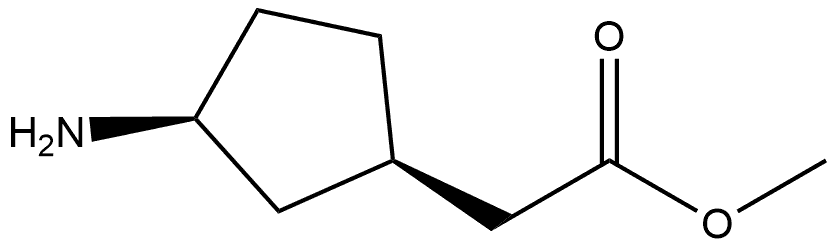 Methyl (1R,3S)-3-aminocyclopentan eacetate 结构式