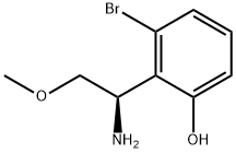 2-(1-amino-2-methoxyethyl)-3-bromophenol|