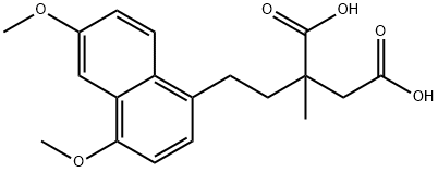 2-(2-(4,6-Dimethoxynaphthalen-1-yl)ethyl)-2-methylsuccinic acid Structure