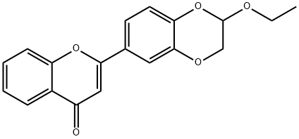 2-(2-Ethoxy-2,3-dihydrobenzo[b][1,4]dioxin-6-yl)-4H-chromen-4-one 结构式