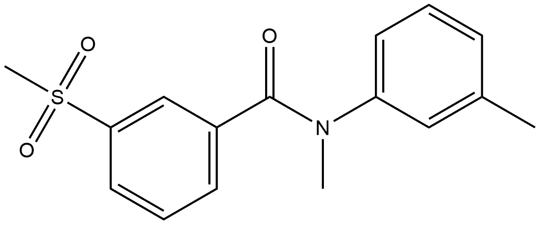 N-Methyl-N-(3-methylphenyl)-3-(methylsulfonyl)benzamide,1390079-88-5,结构式