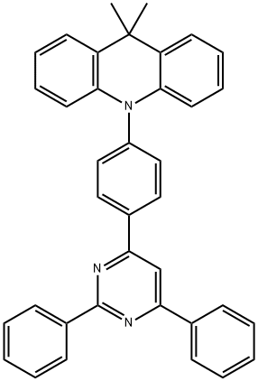 Acridine, 10-[4-(2,6-diphenyl-4-pyrimidinyl)phenyl]-9,10-dihydro-9,9-dimethyl- Struktur