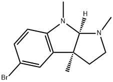 (3aS,8aR)-5-Bromo-1,2,3,3a,8,8a-hexahydro-1,3a,8-trimethylpyrrolo[2,3-b]indole 化学構造式