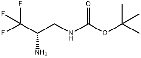 (2S)-(2-Amino-3,3,3-trifluoro-propyl)-carbamic acid tert-butyl ester 化学構造式