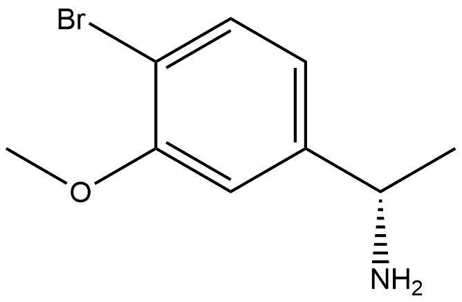 (S)-1-(4-溴-3-甲氧基苯基)乙烷-1-胺,1390679-90-9,结构式